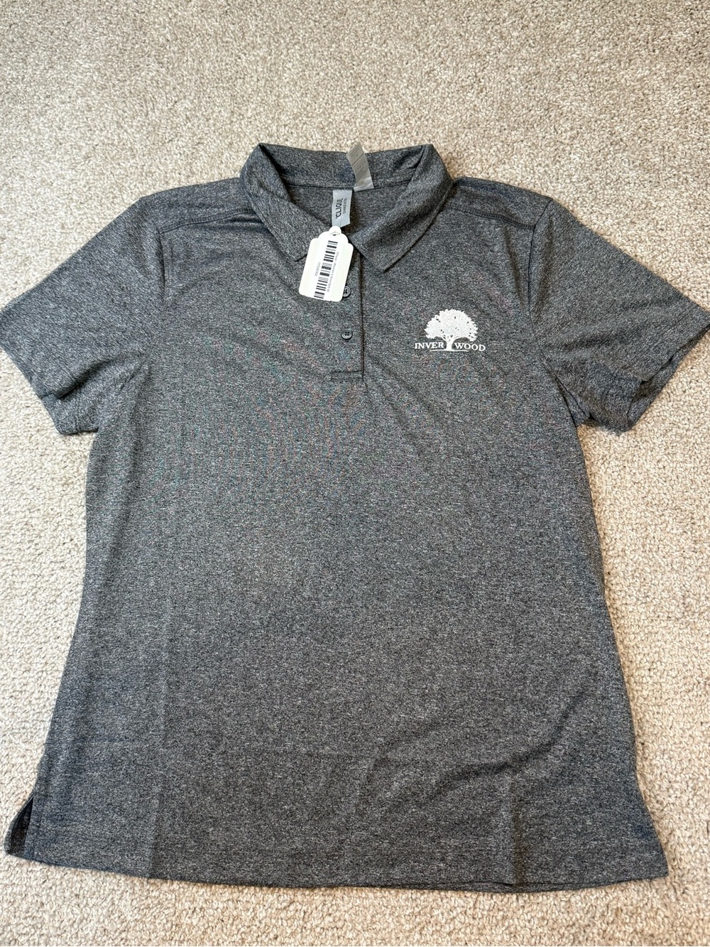 Women's Clique Charcoal Heather Polo- Size Large- NWT